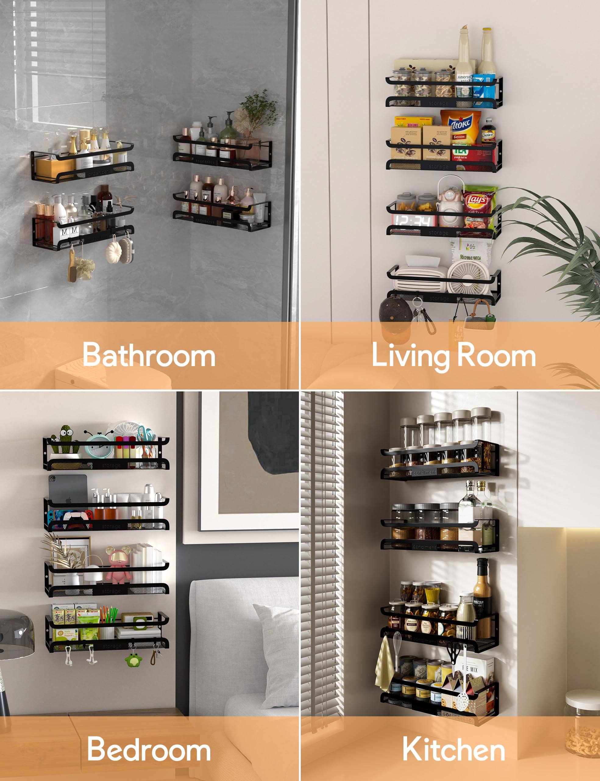Couwilson spice rack suitable for bathroom or entryway organization.