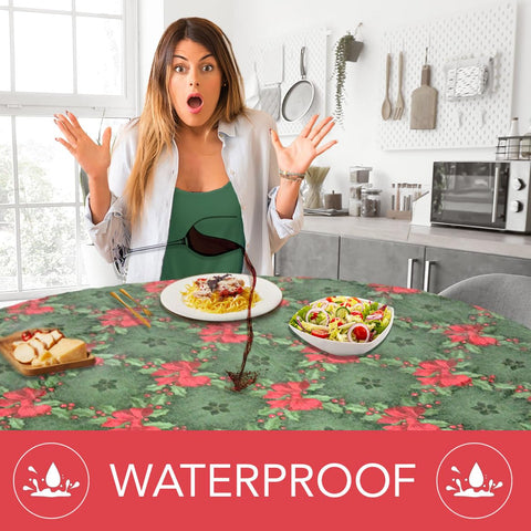 Covers For The Home Christmas pattern table cover adding festive decor to dining space