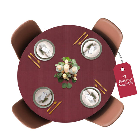 Covers For The Home deluxe elastic edge red round basketweave table cover: snug fit and protection