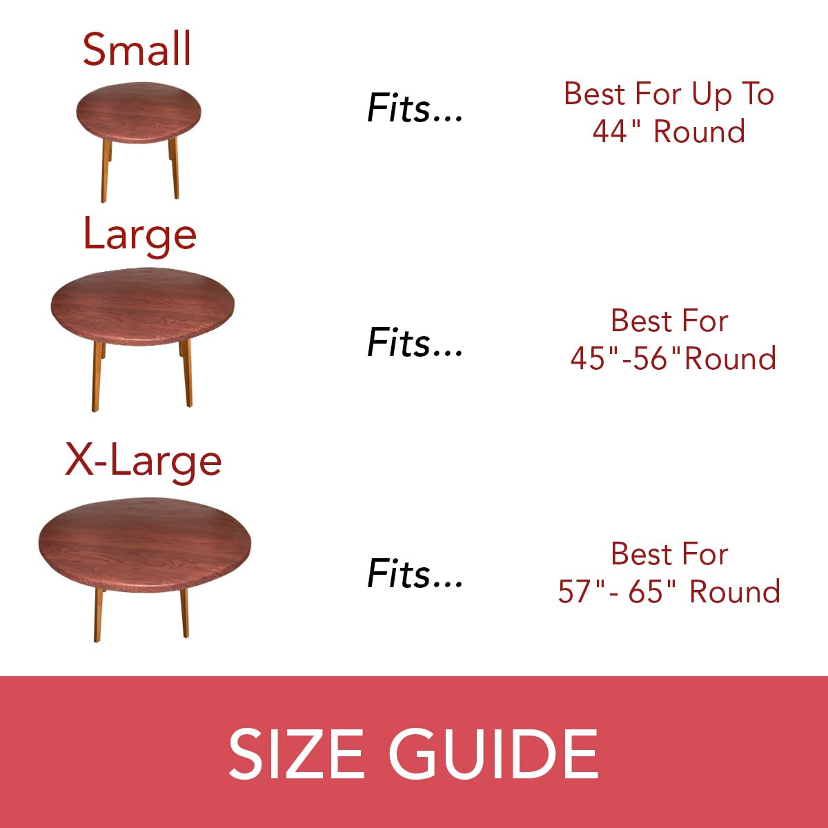 Covers For The Home easy-clean mahogany woodgrain table cover, wipe with damp cloth