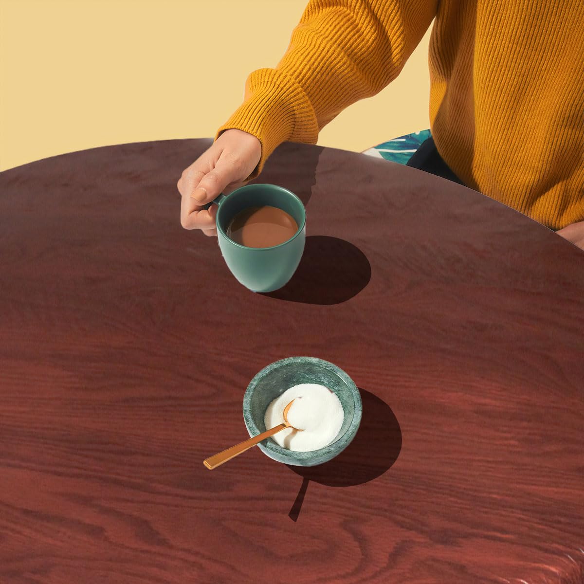 Covers For The Home kid-friendly mahogany woodgrain table cover for busy family meals