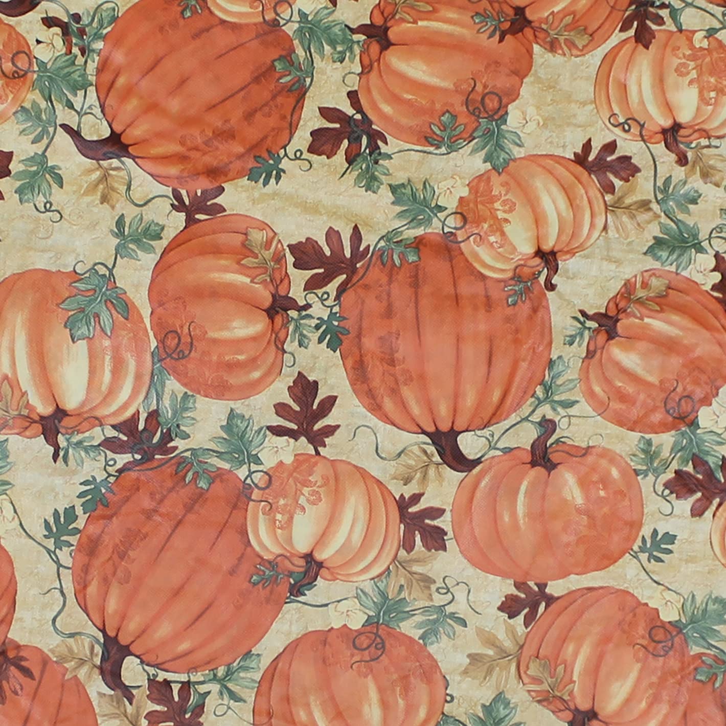 Covers For The Home pumpkin pattern table cover fits 45-56 inch tables securely