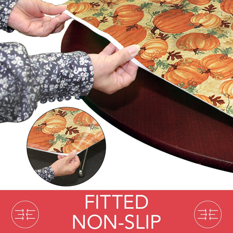 Covers For The Home deluxe elastic-edged vinyl table cover with flannel backing protects tables