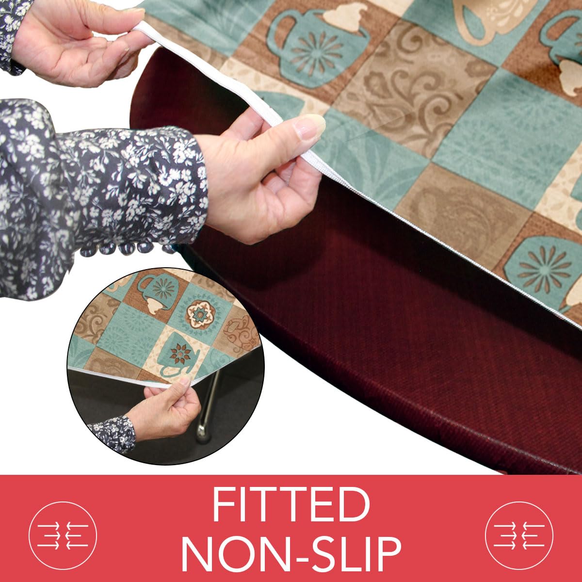 Covers For The Home soft polyester-backed table cover adds gentle protection and a smooth feel