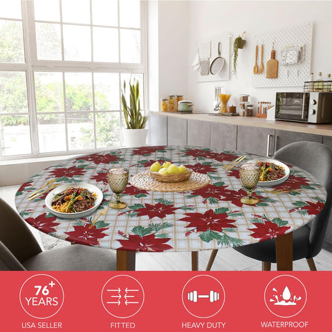 Covers For The Home vinyl table cover with polyester backing protects against dust and dents.