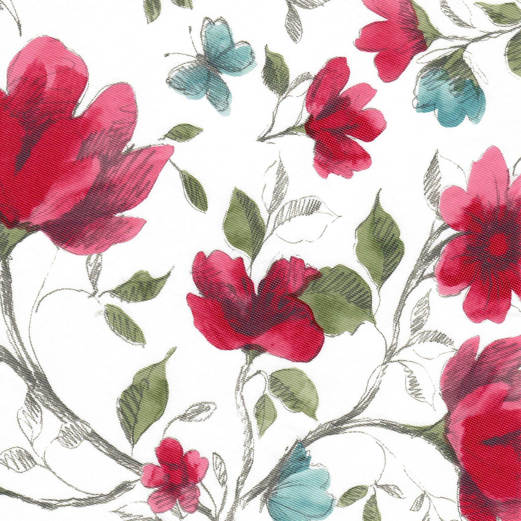 Covers For The Home watercolor floral cover enhances dining spaces while protecting surfaces.