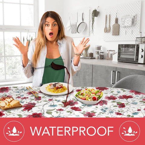 Covers For The Home table cover features soft polyester backing for durable protection.