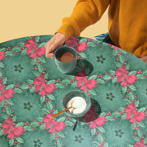 Covers For The Home Holly pattern in a dining room setup adding decorative appeal
