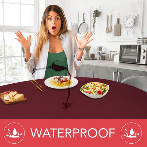 Covers For The Home vinyl-backed table cover with polyester backing provides soft protection