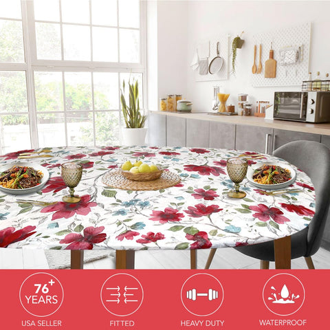 Covers For The Home vinyl-backed table cover offers strong protection against spills.