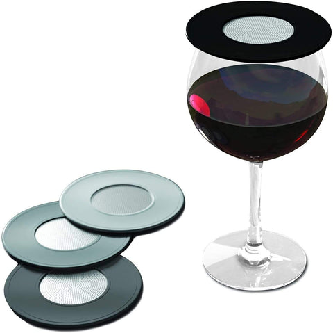 Coverware silicone wine glass covers with ventilated design for outdoor use