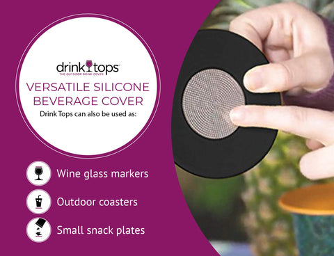 Stainless-steel screen paired with silicone grip protects your wine