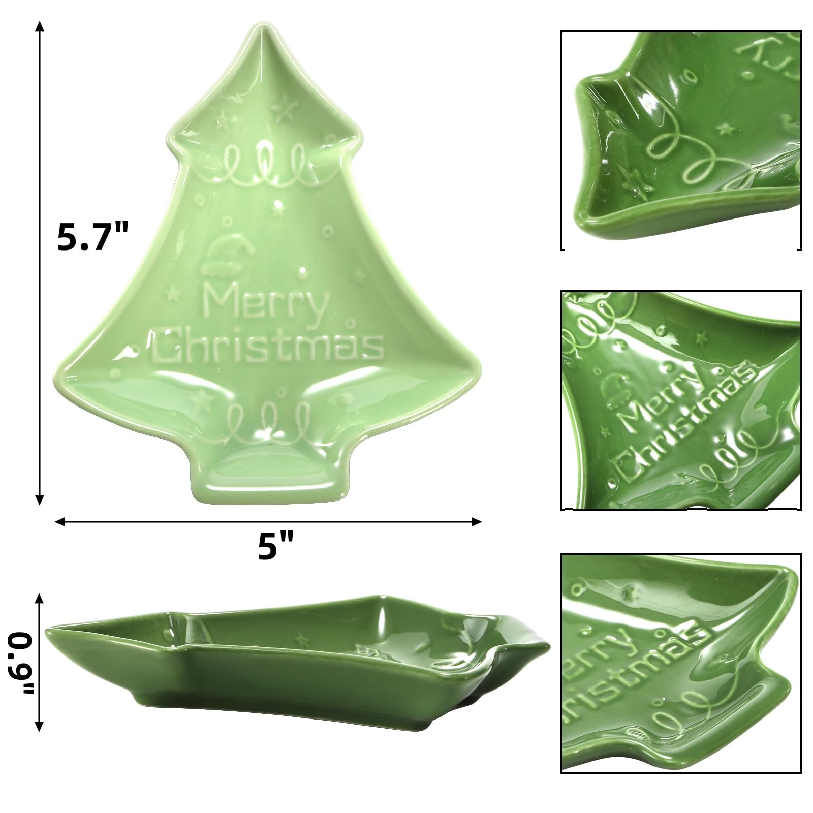 Covzoe two-pack with embossed tree design enhances festive table and decor.