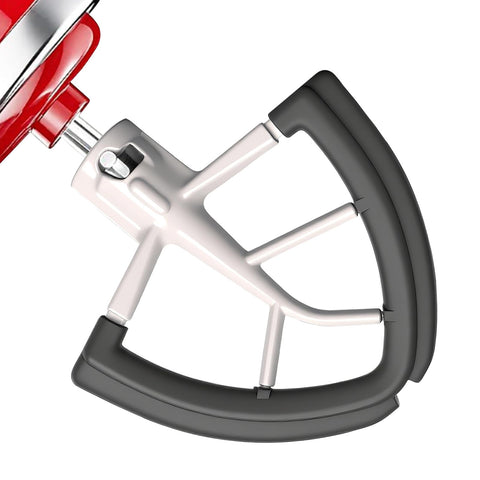 Cowbright Flex Edge Beater silicone edge closeup shows easy edge scraping for even batter.