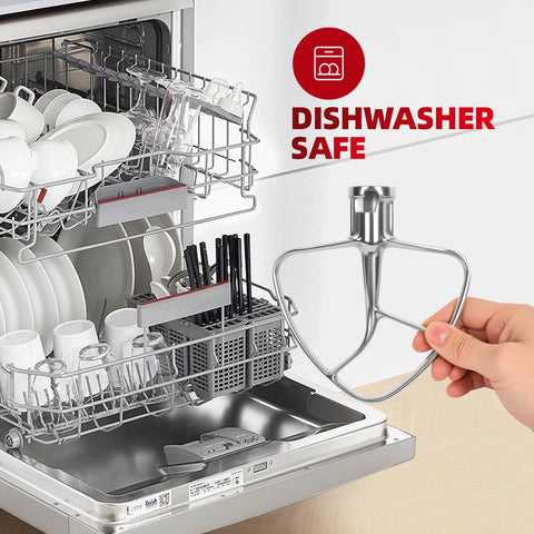 Cowbright K45B flat beater helping with mashed potatoes and frosting textures