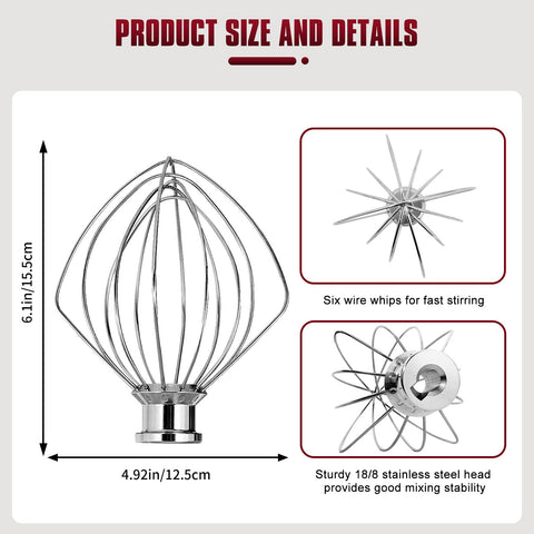 Cowbright K45WW stainless steel wire whip for durable, rust-free whipping