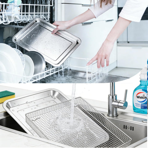 COWHERDING air fryer tray dishwasher-safe for easy cleaning