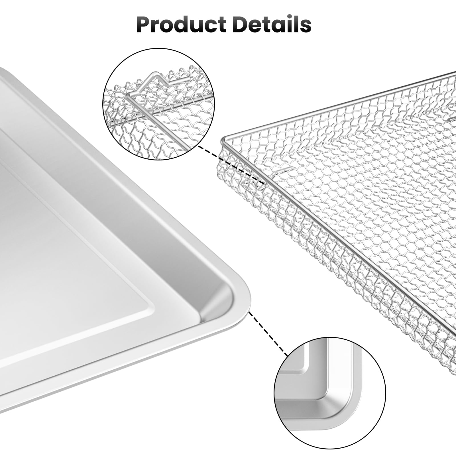 COWHERDING air fryer tray oil-splatter control keeps counter clean