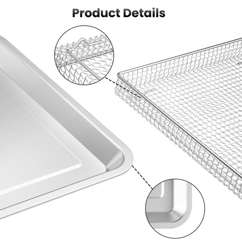 COWHERDING air fryer tray oil-splatter control keeps counter clean