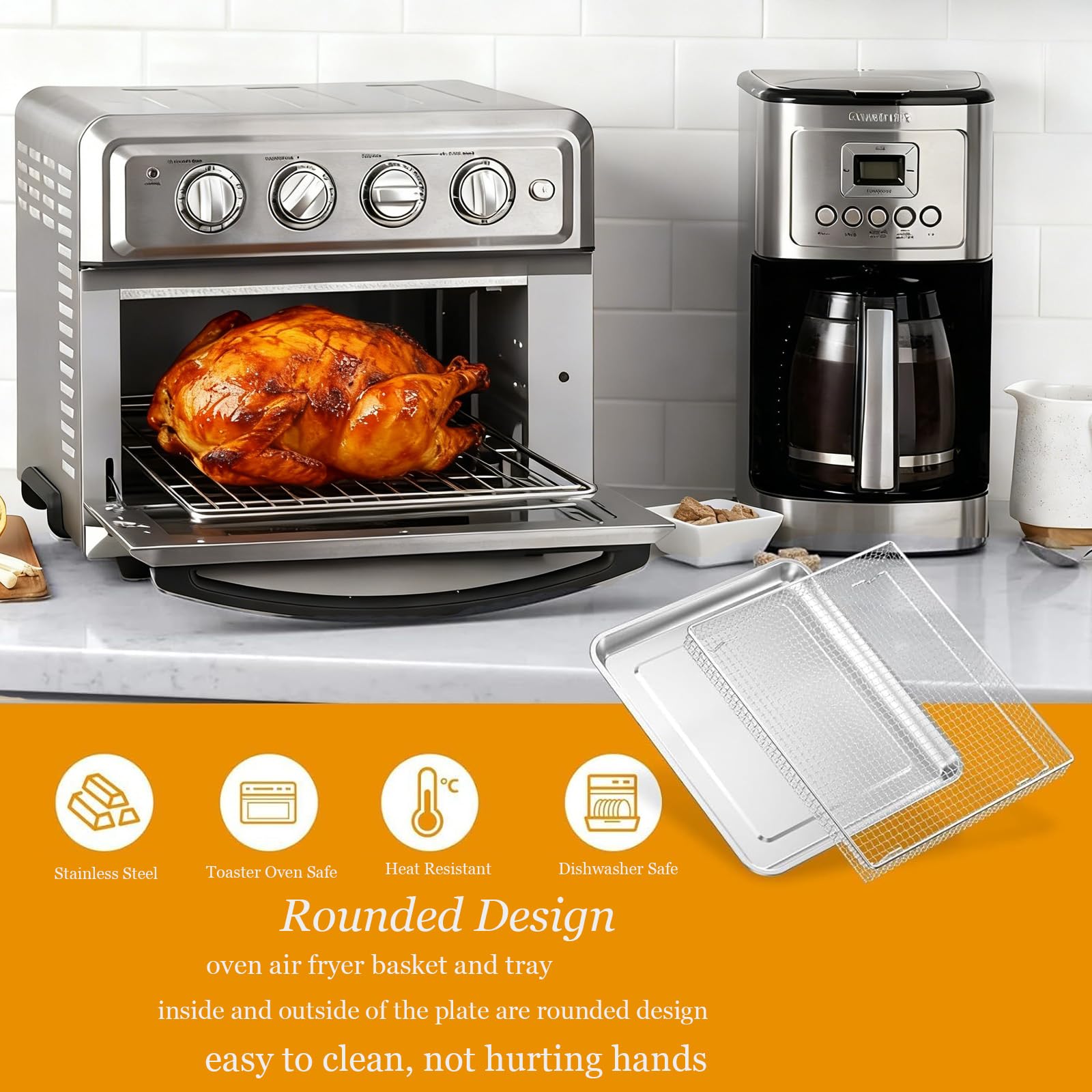 COWHERDING air fryer tray versatile use supports air frying and grilling