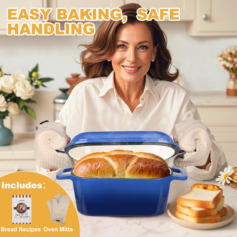 Close-up of Coworm Dutch oven crust formation for crisp crust