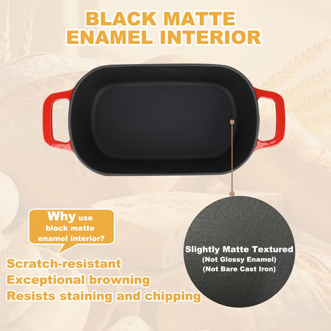 COWORM enameled interior black matte resists staining for long-lasting browning