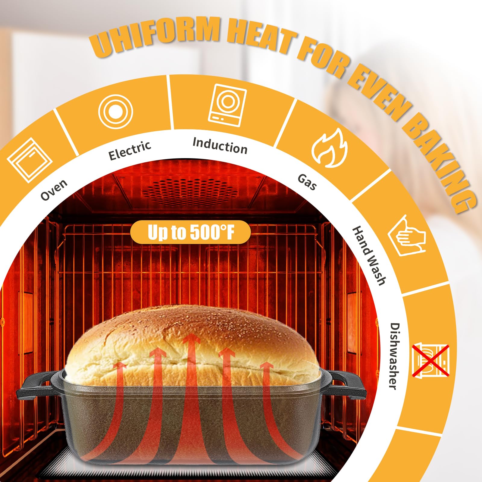 COWORM includes recipe book and heat-resistant gloves for safe, inspired baking sessions.