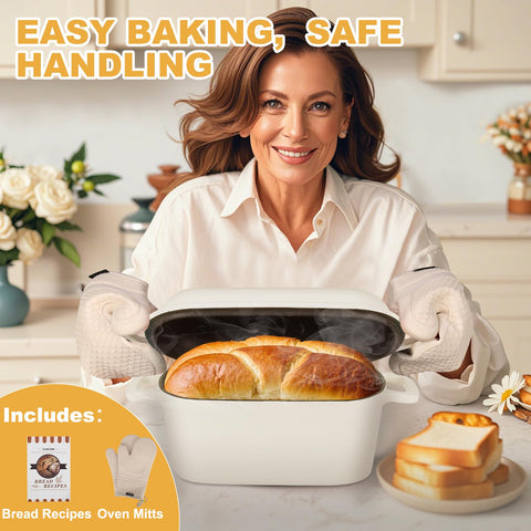 Coworm oval enameled cast iron dutch oven crust close-up highlighting browning potential