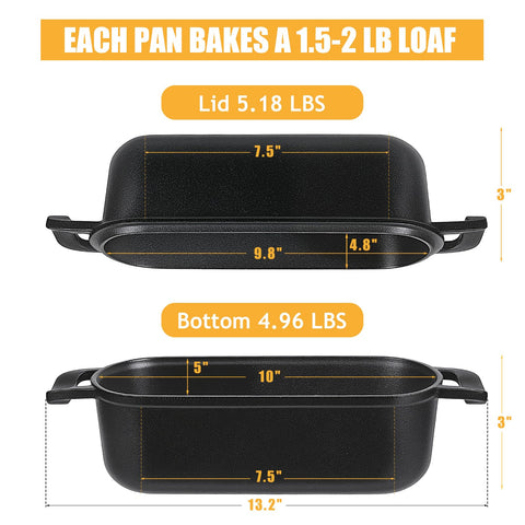 COWORM pre-seasoned cast iron ensures easy release and durable, non-toxic cooking.