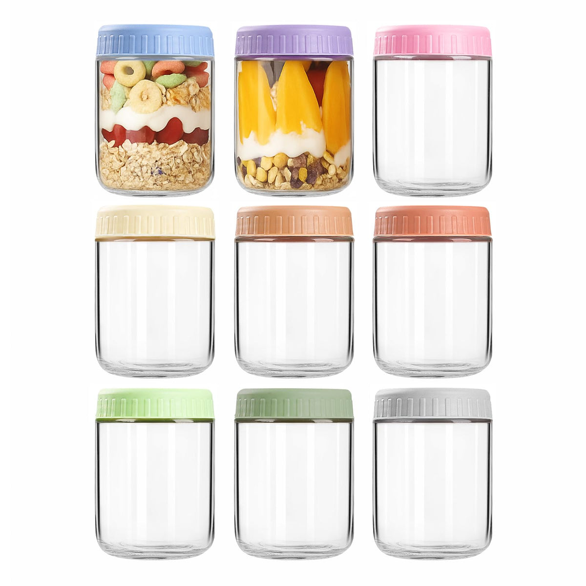 COYACOOL 16oz wide-mouth jar with lid for easy filling and meal-prep convenience