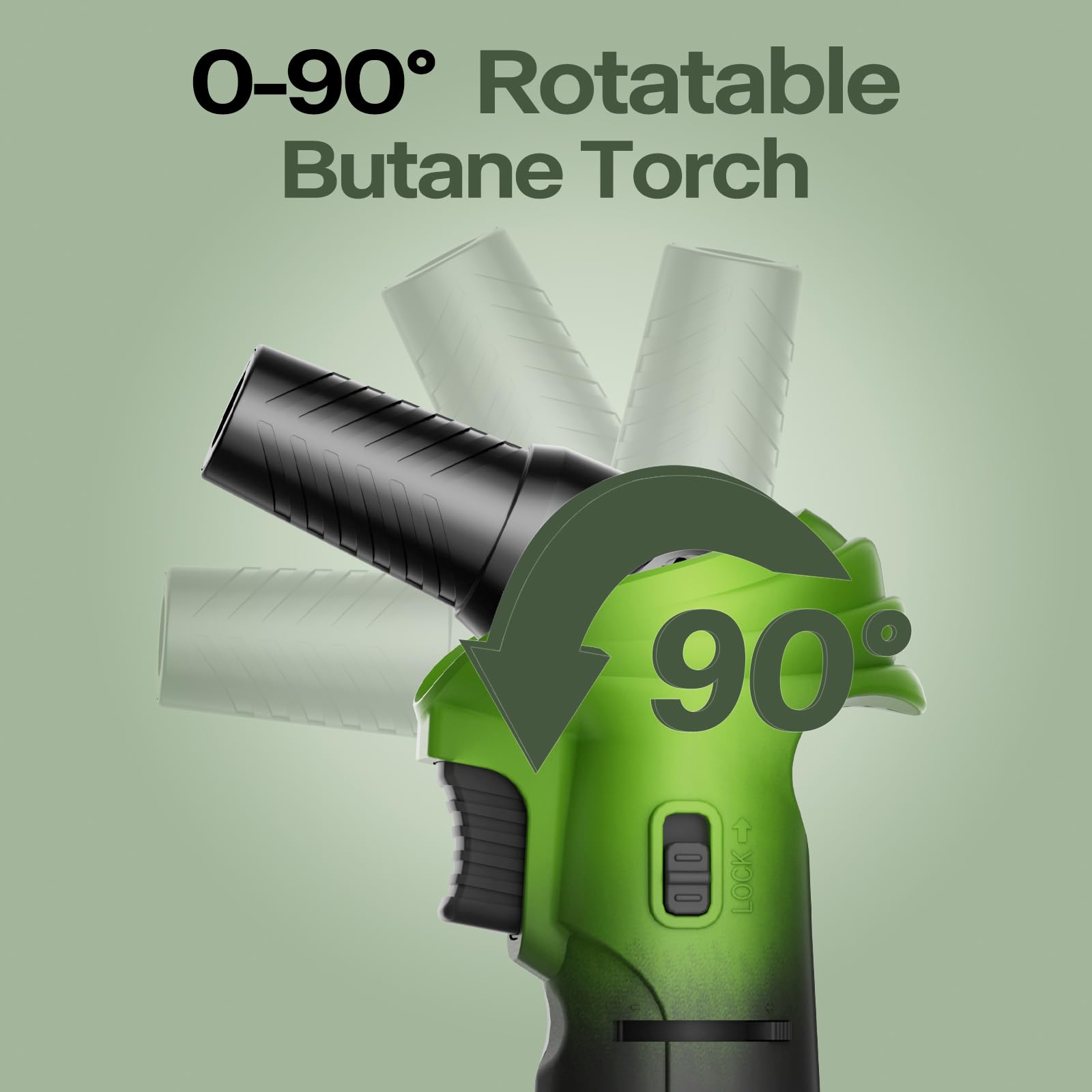 CoYlBod kitchen torch with safety lock ensures safe storage and transport.