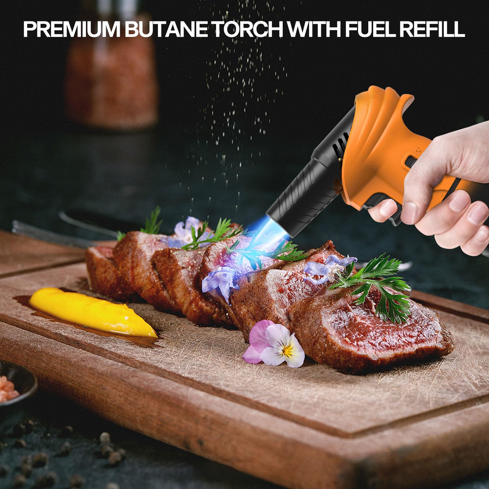 CoYlBod refillable butane torch compatible with standard fuel.