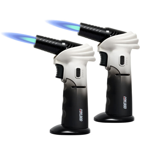CoYlBod rotating head torch at 90 degrees for flexible culinary and DIY use.