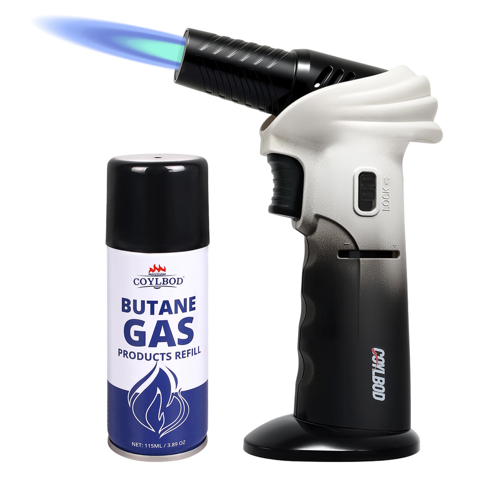 CoYlBod torch with 90° rotate angle for precise culinary and craft use.