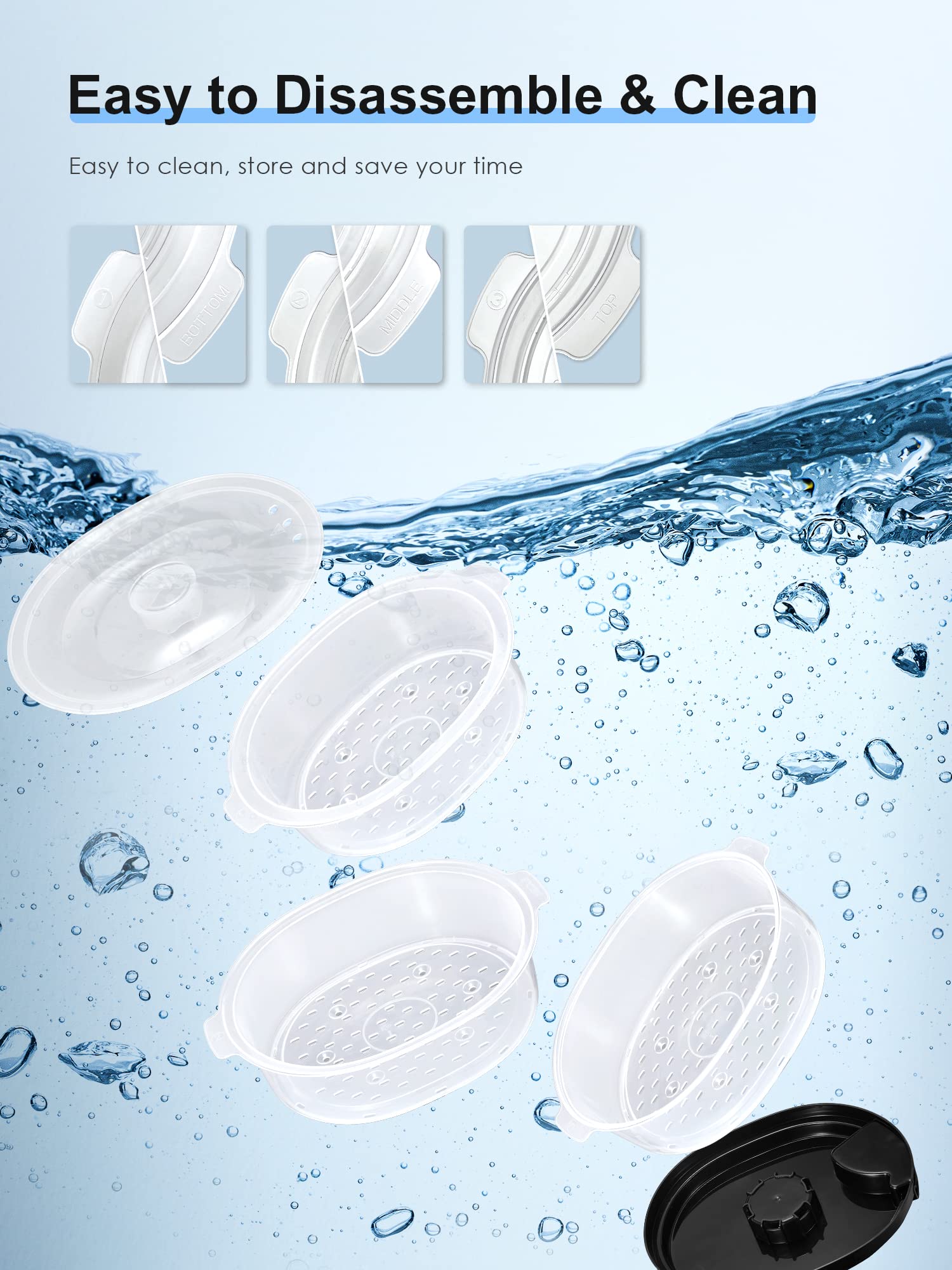 BPA-free materials ensure safe food contact during cooking.