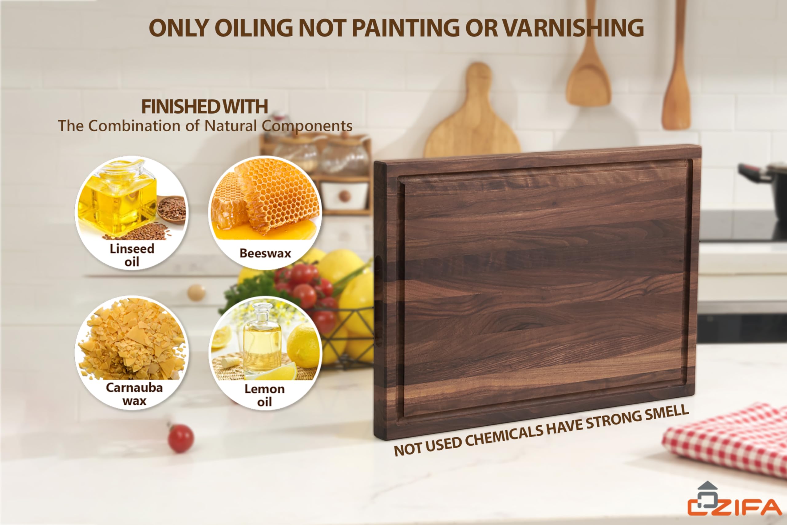 Cozifa built-in handles close-up for easy transport around the kitchen.