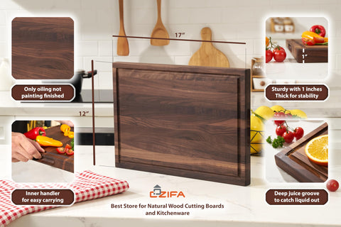 Cozifa edge-grain surface supports knife-friendly prep and durability.