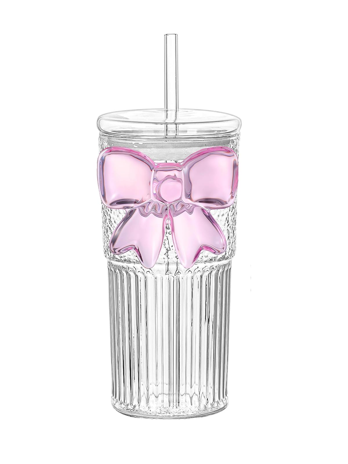 Cozifycasa glass cups with lids and straws for iced coffee, preserves flavor.