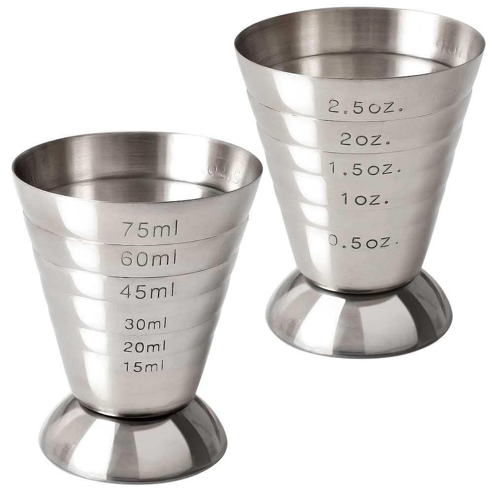 Cozihom cocktail jigger with 2.5 oz capacity for precise pours.