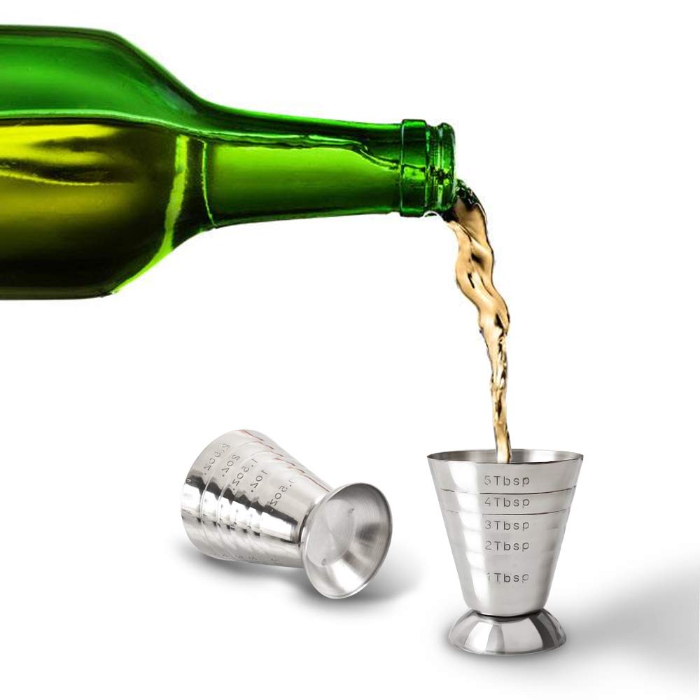 Durable, dishwasher safe Cozihom jigger ideal for home use and small venues.