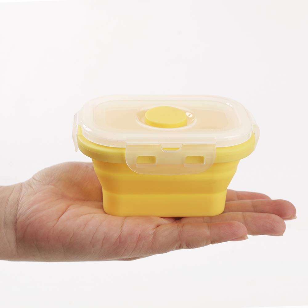 Cozihom collapsible container with transparent lid for quick food visibility.
