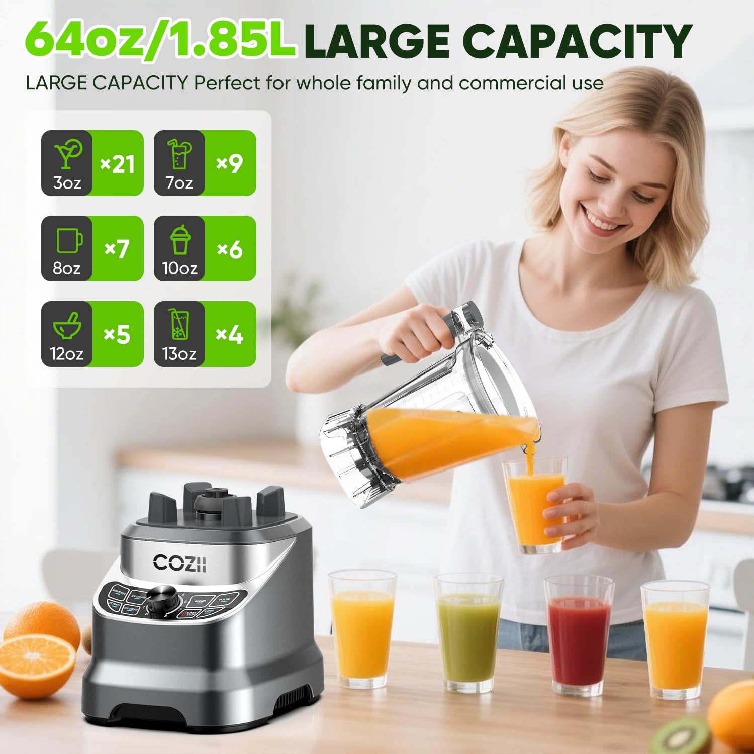 COZII blender with 21oz to-go cup for on-the-go drinks