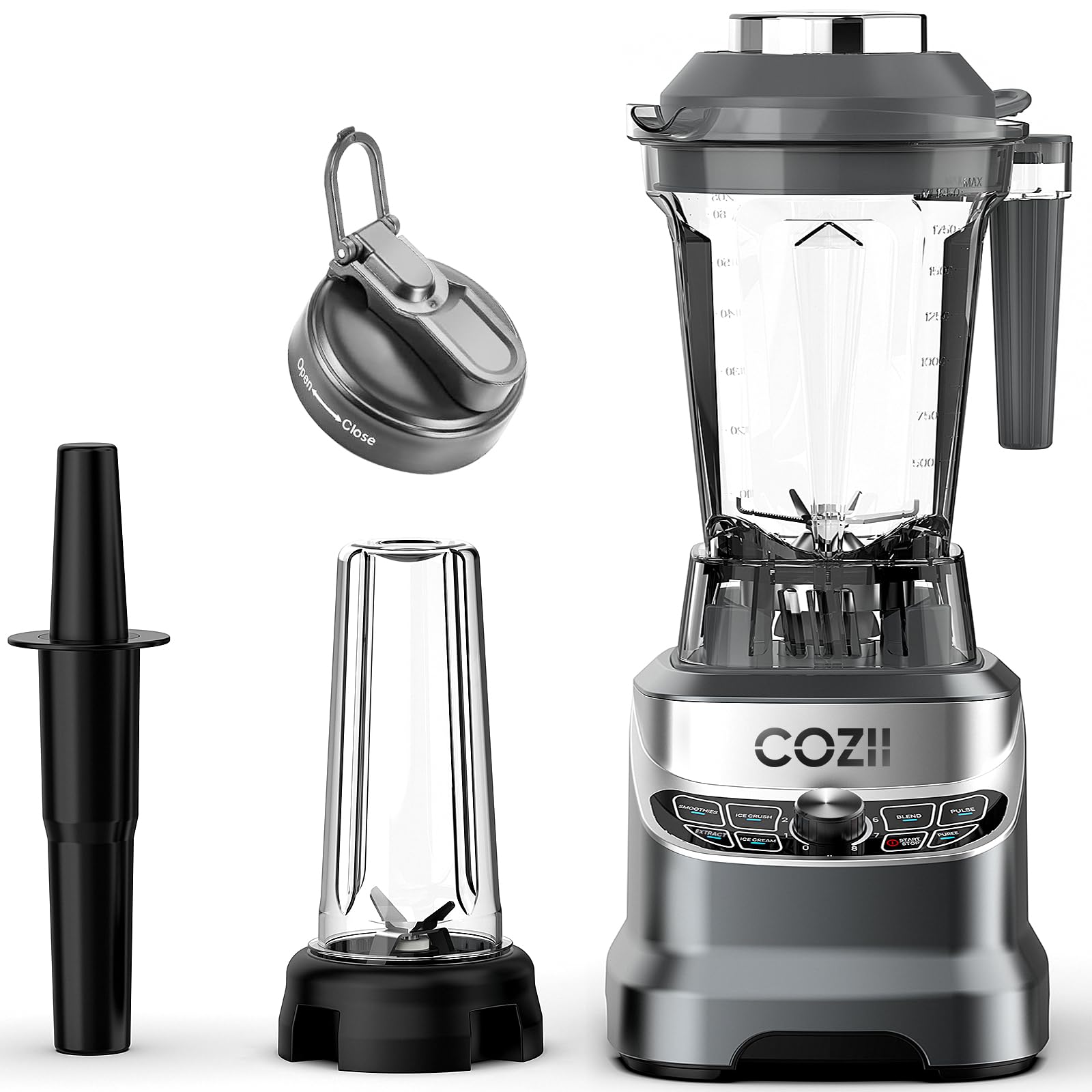 COZII countertop blender with 64oz pitcher for family-sized smoothies