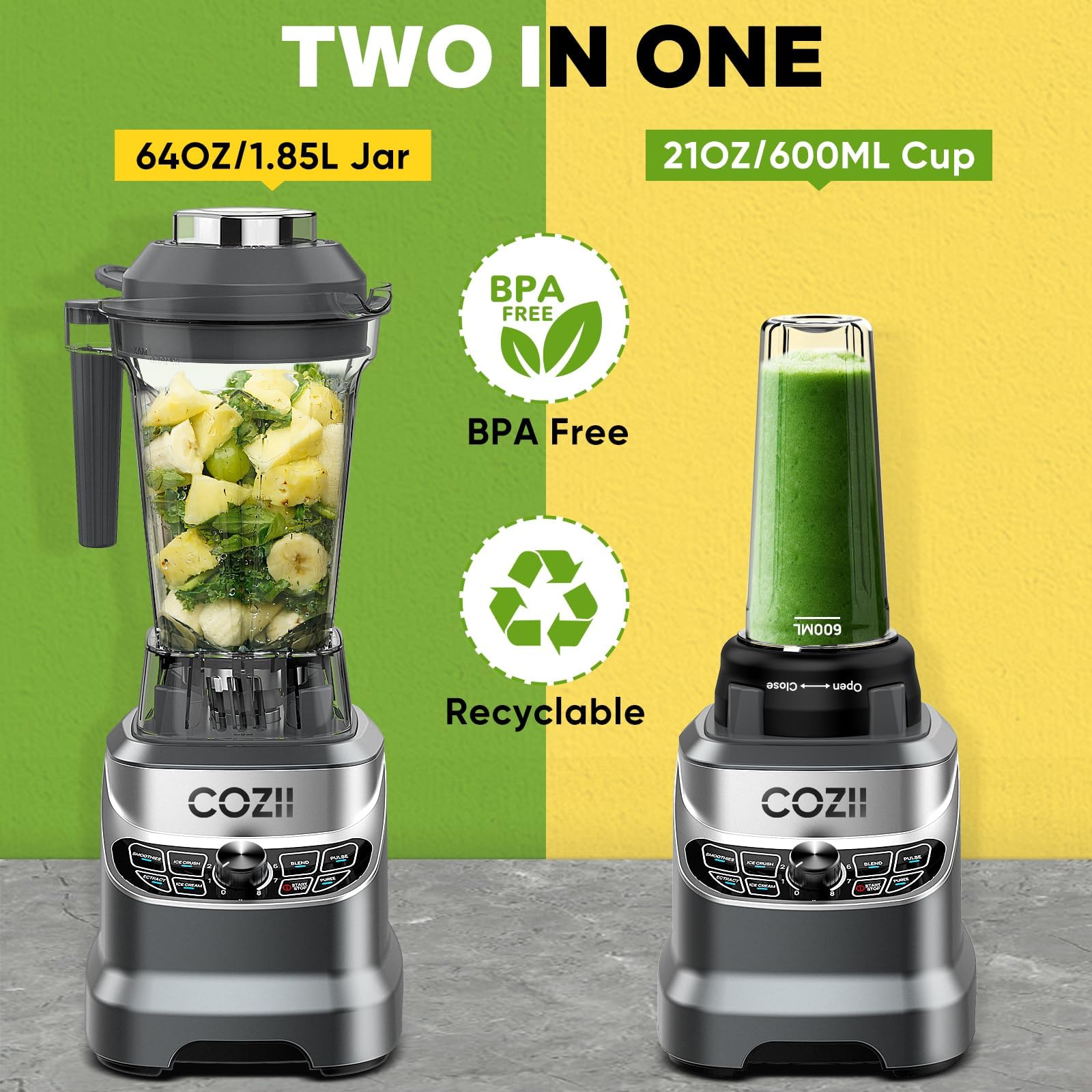 COZII blender puree program for silky textures