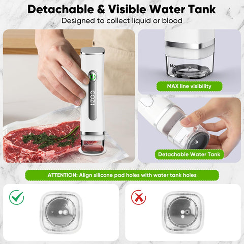 COZII compact portable vacuum sealer design fits kitchens, camps, and travel