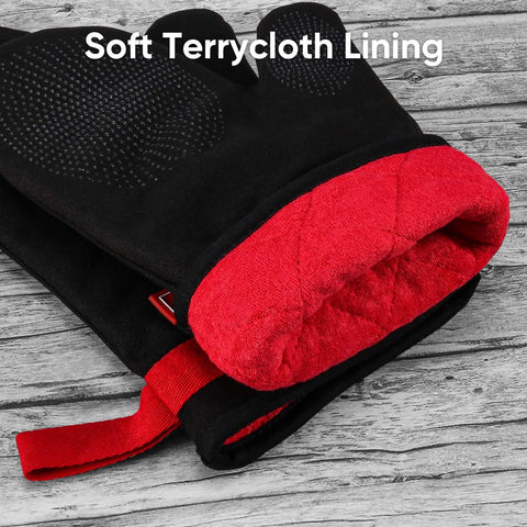 Coziselect cotton-filled oven mitts offer comfortable padding during long tasks