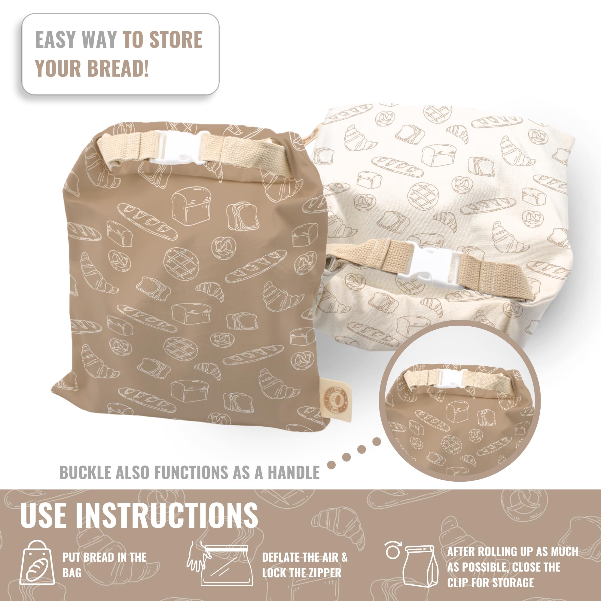 Cozy Bread charming fabric patterns brightening the kitchen with bread storage