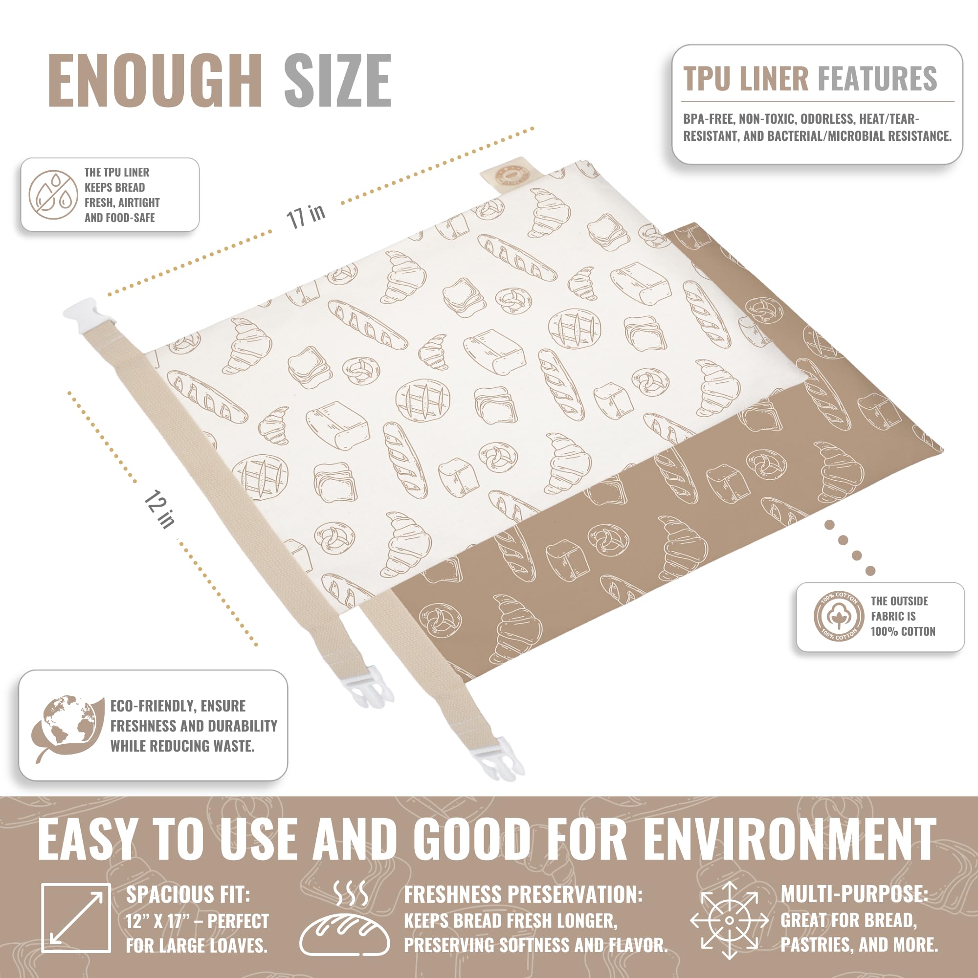 Cozy Bread easy clean reusable bags simplifying post bake cleanup
