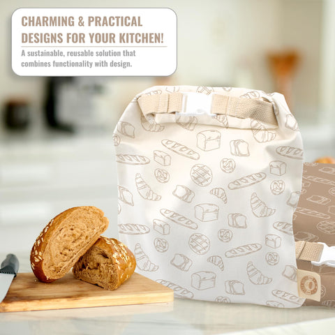 Cozy Bread freezer safe bread bags helping preserve flavor for long term loaves