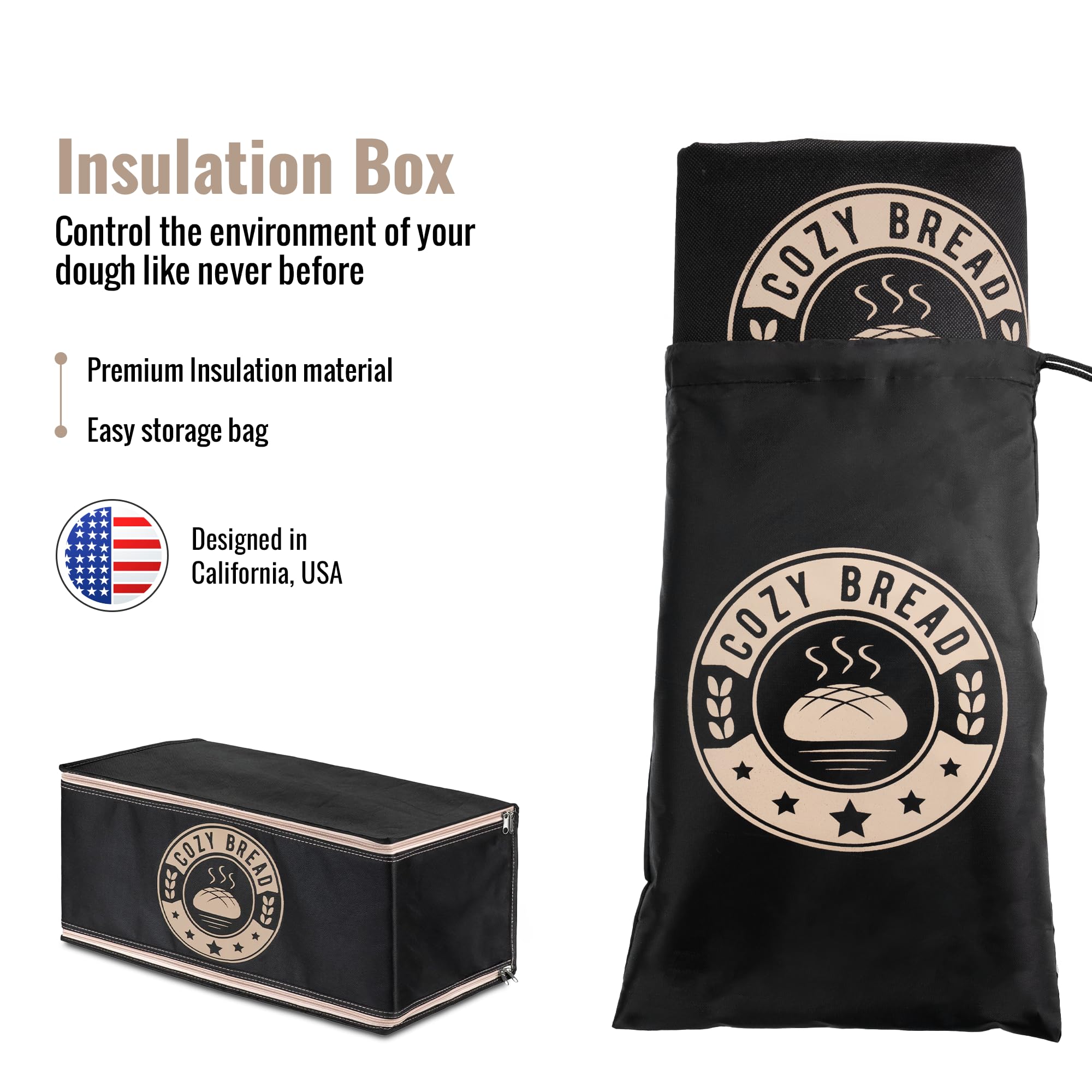 Cozy Bread Proofing Box inside setup demonstrates organized space for consistent fermentation.